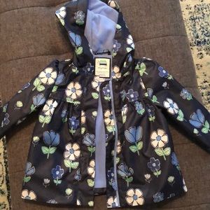 Baby girls Blue Floral Raincoat